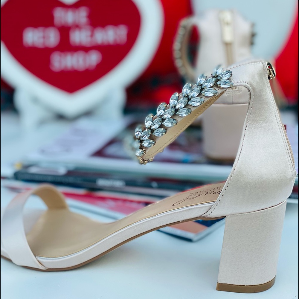 Jewel Badgley Mischka Bradley Ankle Strap Heels - Picture 6 of 9